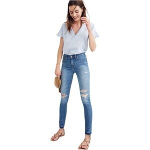 Madewell 9" High-Rise Skinny Jeans in Winifred Wash: Drop-Hem Edition G6148
